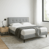 charlie queen bed frame grey