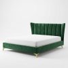 9296 Adda Velvet Queen Bed Frame Green Katil Queen Malaysia Factory