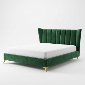 9296 Adda Velvet Queen Bed Frame Green Katil Queen Malaysia Factory