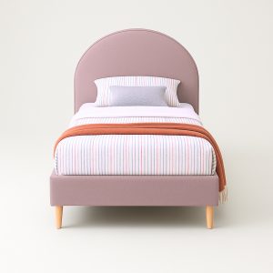 honey single bed frame velvet pink
