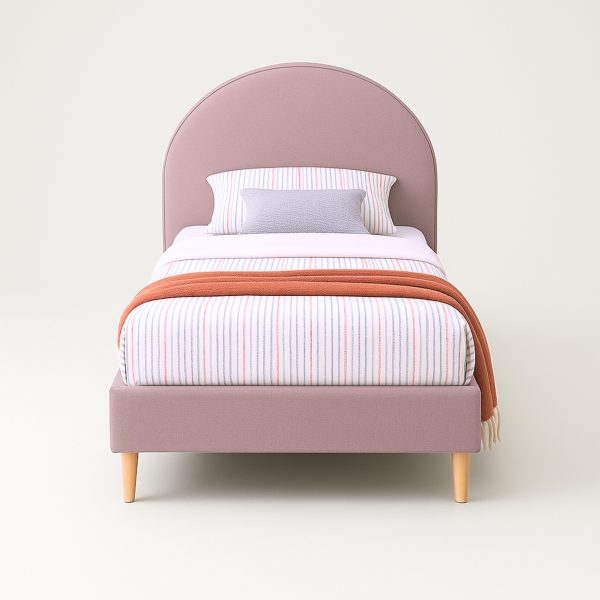 honey single bed frame velvet pink