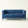 velvet blue sofa set 1 seater 2 seater sofa 5017