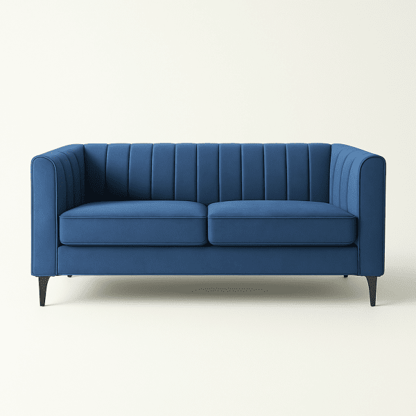 velvet blue sofa set 1 seater 2 seater sofa 5017
