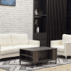 Woolly White Fabric Fleece Sofa