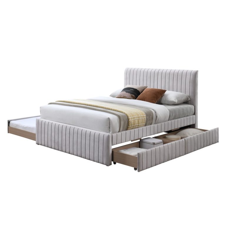 Curated visual reference: Fresh Look at Zoey Pull Out Bed Drawer Storage Queen Bed Frame