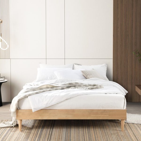 Kanso Veneer Oak Queen Bed Frame