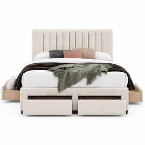 Isadora 4 Drawer Storage Queen Bed Frame