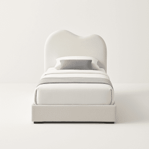 eluna single bed frame ivory super single 9541