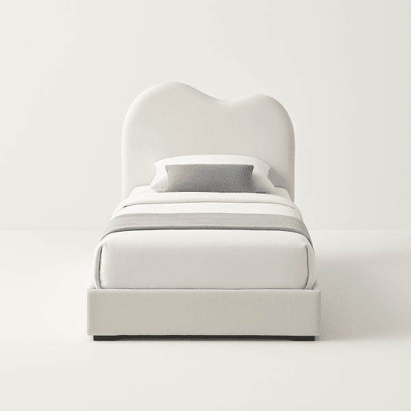 eluna single bed frame ivory super single 9541