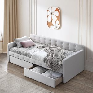 Baron Trundle Drawers Storage Single Bed Frame