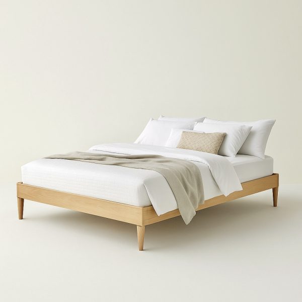kanso wooden veneer oak queen bed frame 9427
