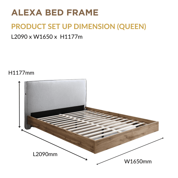 Alexa Queen Floating Bed Frame Perabot Mudah Affordable cheap furniture Katil queen