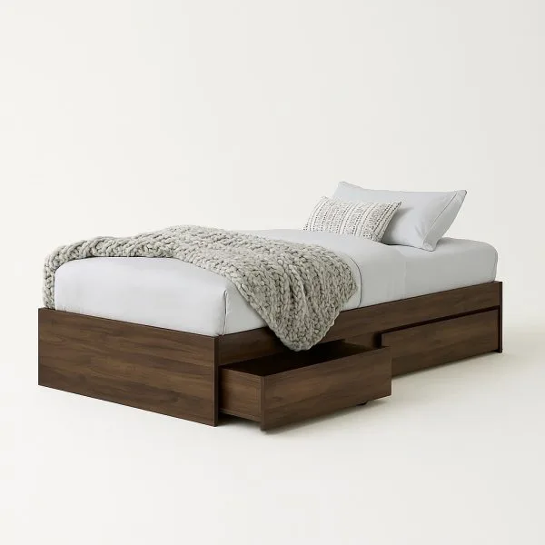 2 drawer wooden single bed frame 2 drawer super single storage bed frame