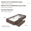 2 drawer single bed frame