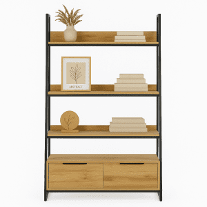 bs 8006 multipurpose rack 4 tier rack bookshelf cabinet rak drawer wooden rack