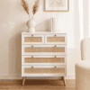 rz1001 CH rattan chest white malaysia chest of drawers