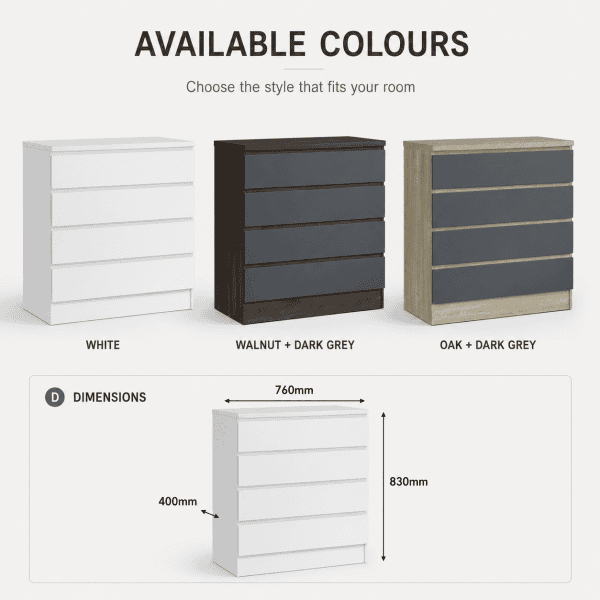 CH 8007 4 layer chest chest of drawer cabinet 4 laci wardrobe malaysia